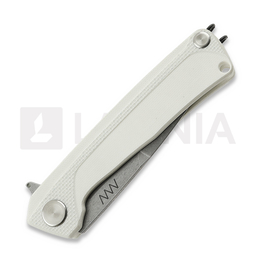 ANV Knives Z100 BB - Sleipner Stonewash - G10 kääntöveitsi, valkoinen