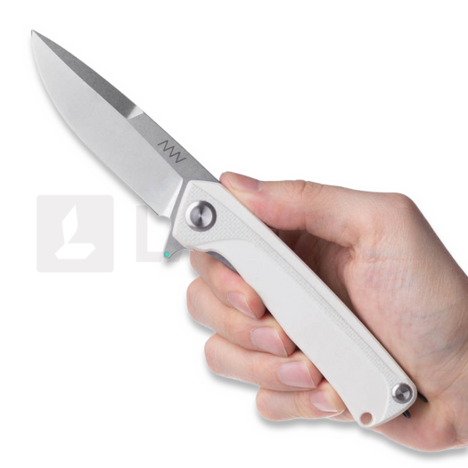 ANV Knives Z100 BB - Sleipner Stonewash - G10 kääntöveitsi, valkoinen