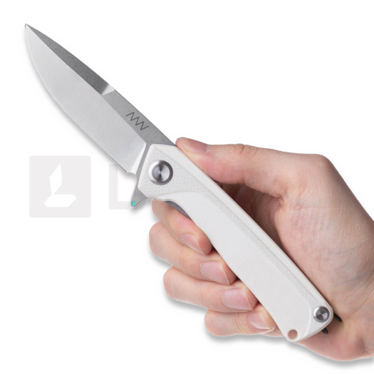 Coltello pieghevole ANV Knives Z100 BB - Sleipner Stonewash - G10, bianco