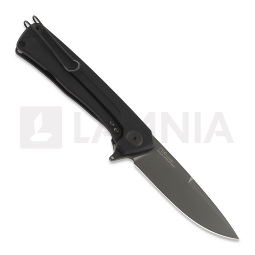 ANV Knives Z100 Plain edge Dural Frame Lock 折叠刀, 黑色