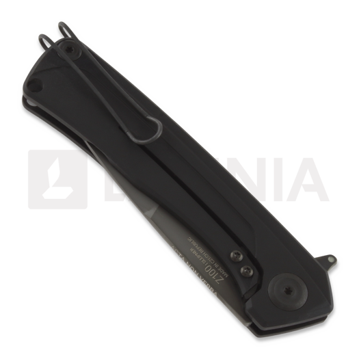 ANV Knives Z100 Plain edge Dural Frame Lock 折叠刀, 黑色