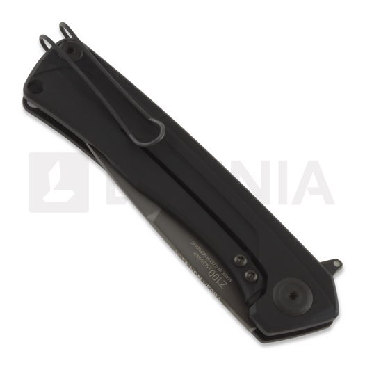 ANV Knives Z100 Plain edge Dural Frame Lock 折叠刀, 黑色