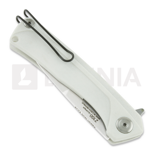 Coltello pieghevole ANV Knives Z100 Plain edge, G10, bianco