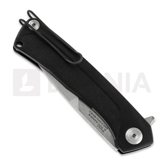 Coltello pieghevole ANV Knives Z100 Plain edge, GRN, nero