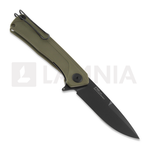 Coltello pieghevole ANV Knives Z100 - Sleipner DLC - G10, verde