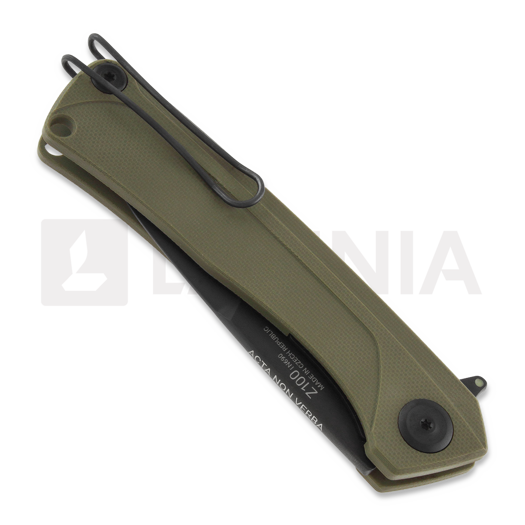 Coltello pieghevole ANV Knives Z100 - Sleipner DLC - G10, verde