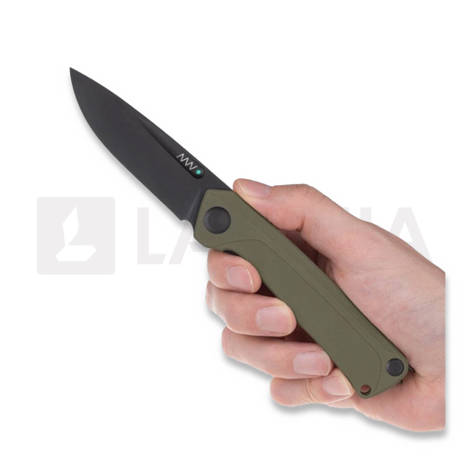 ANV Knives Z200 BB - Sleipner DLC - G10 Taschenmesser, olivgrün