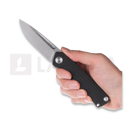 Saliekams nazis ANV Knives Z200 BB - Sleipner Stonewash - G10, melns