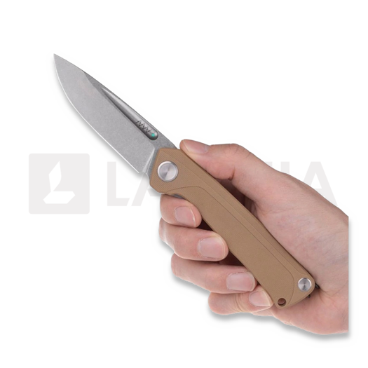 Liigendnuga ANV Knives Z200 BB - Sleipner Stonewash - G10, coyote