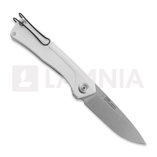 ANV Knives Z200 BB - Sleipner Stonewash - G10 sulankstomas peilis, balta