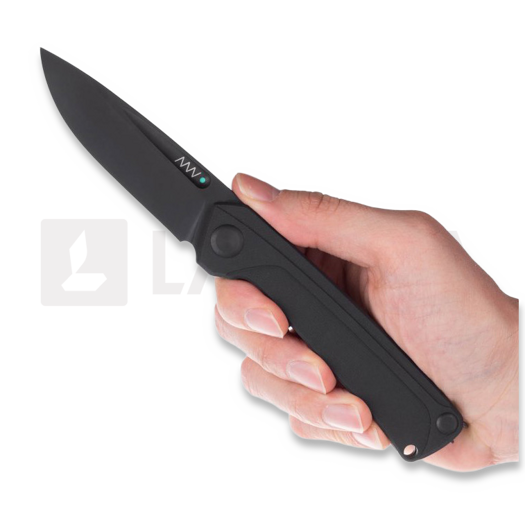 Navalha ANV Knives Z200 DLC Black Plain Edge G10, preto