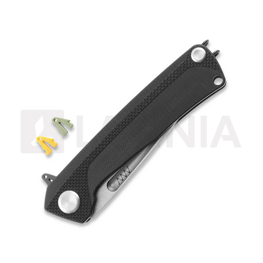 Складной нож ANV Knives Z200 Plus - Sleipner Stonewash - G10, чёрный