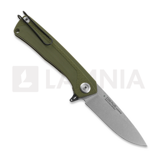 ANV Knives Z200 Plus - Sleipner Stonewash - G10 sulankstomas peilis, žalia