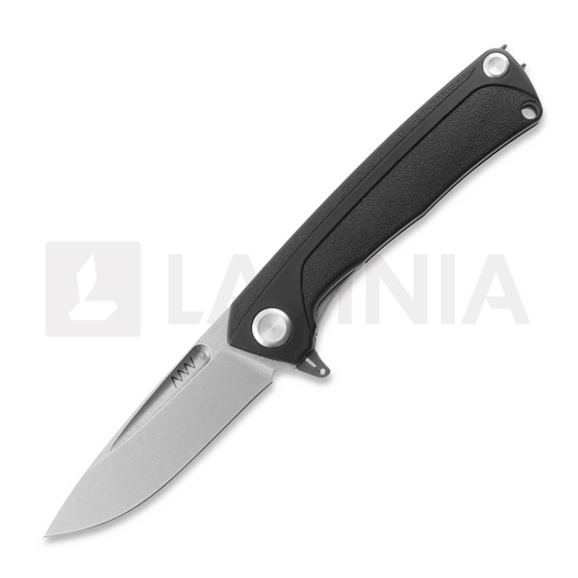 ANV Knives Z200 Plus - Sleipner Stonewash - GRN 접이식 나이프, 검정