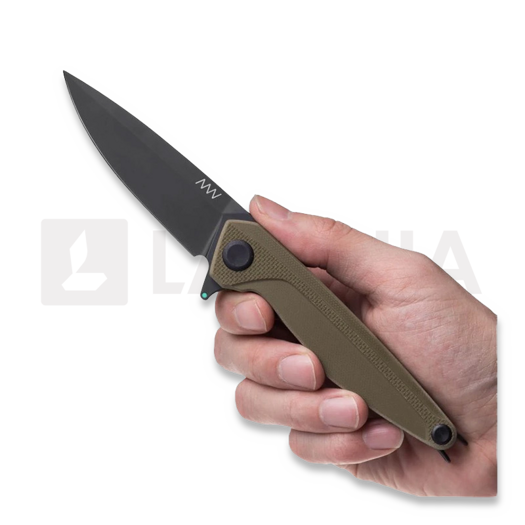 ANV Knives Z300 BB - Sleipner DLC - G10 접이식 나이프, 올리브색