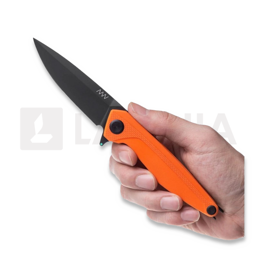 ANV Knives Z300 BB - Sleipner DLC - G10 折り畳みナイフ, オレンジ色