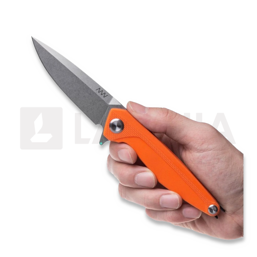Zavírací nůž ANV Knives Z300 BB - Sleipner Stonewash - G10, oranžová