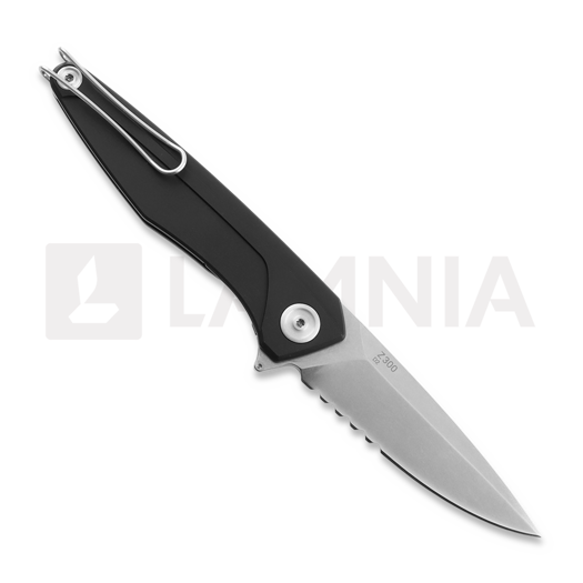 ANV Knives Z300 - D2 Stonewash - Dural sulankstomas peilis, juoda