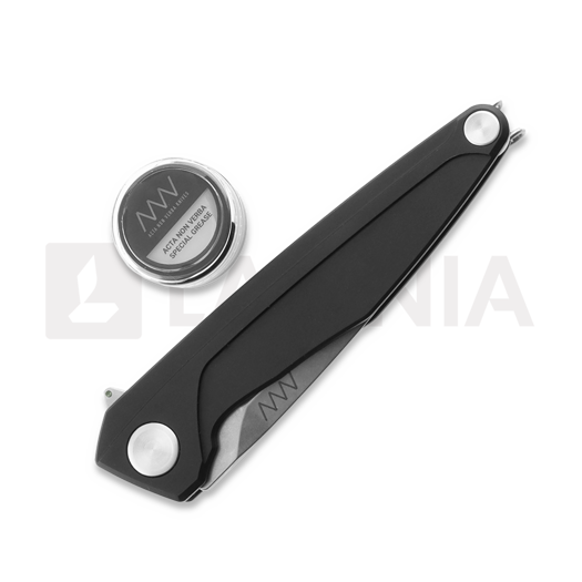 Coltello pieghevole ANV Knives Z300 - D2 Stonewash - Dural, nero