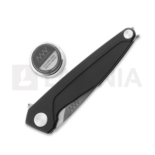 ANV Knives Z300 - D2 Stonewash - Dural sulankstomas peilis, juoda