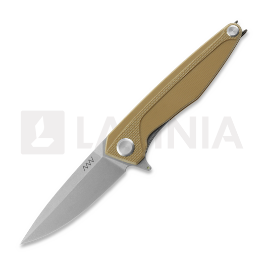 ANV Knives Z300 - Sleipner Stonewash - G10 összecsukható kés, coyote