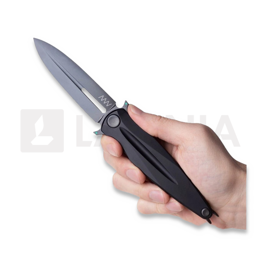 Nóż składany ANV Knives Z400 BB - Sleipner DLC - Dural, czarny
