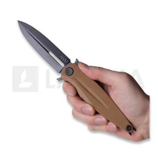 Saliekams nazis ANV Knives Z400 BB - Sleipner DLC - G10, coyote