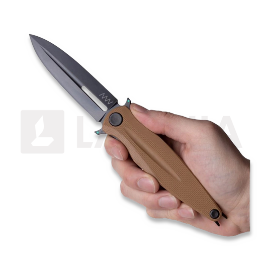 Liigendnuga ANV Knives Z400 BB - Sleipner DLC - G10, coyote