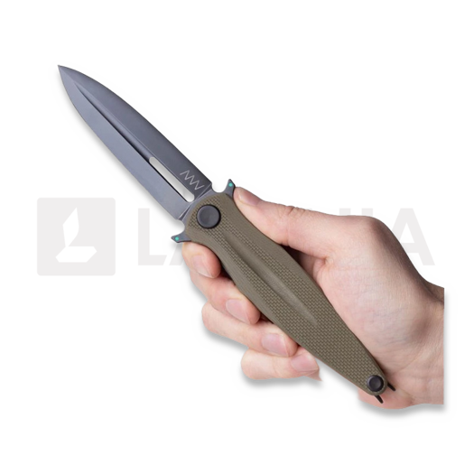Liigendnuga ANV Knives Z400 BB - Sleipner DLC - G10, roheline