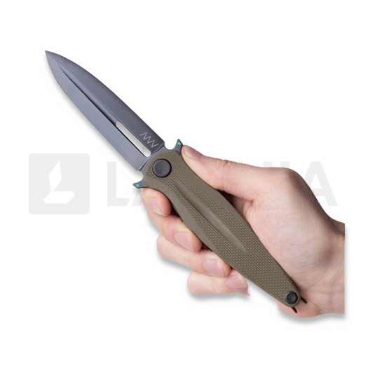Skladací nôž ANV Knives Z400 BB - Sleipner DLC - G10, zelená