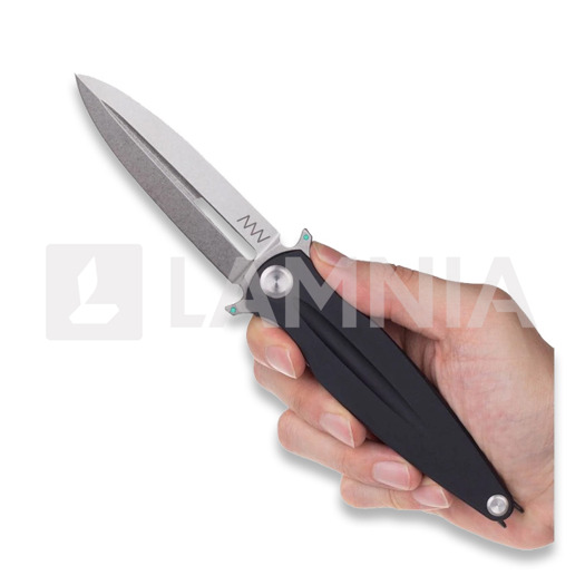 Складной нож ANV Knives Z400 BB - Sleipner Stonewash - Dural, чёрный