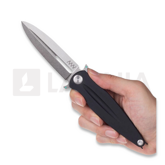 ANV Knives Z400 BB - Sleipner Stonewash - Dural kääntöveitsi, musta