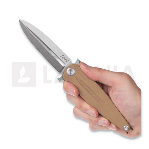 Liigendnuga ANV Knives Z400 BB - Sleipner Stonewash - G10, coyote