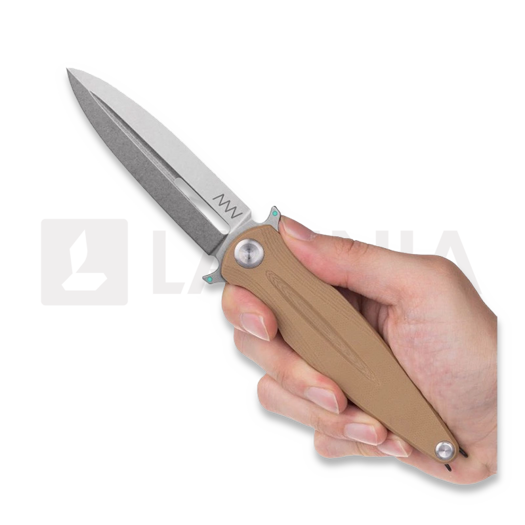 ANV Knives Z400 BB - Sleipner Stonewash - G10 kääntöveitsi, coyote