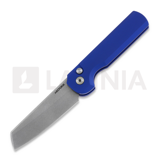 Arcform Slimfoot Auto - Blue Anodize / Stonewash sulankstomas peilis