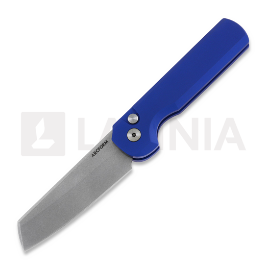 Arcform Slimfoot Auto - Blue Anodize / Stonewash kääntöveitsi