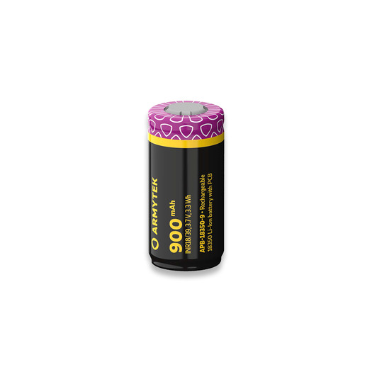 Armytek 18350 Li-Ion 900 mAh battery with PCB (protected)