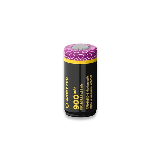 Armytek 18350 Li-Ion 900 mAh battery with PCB (protected)
