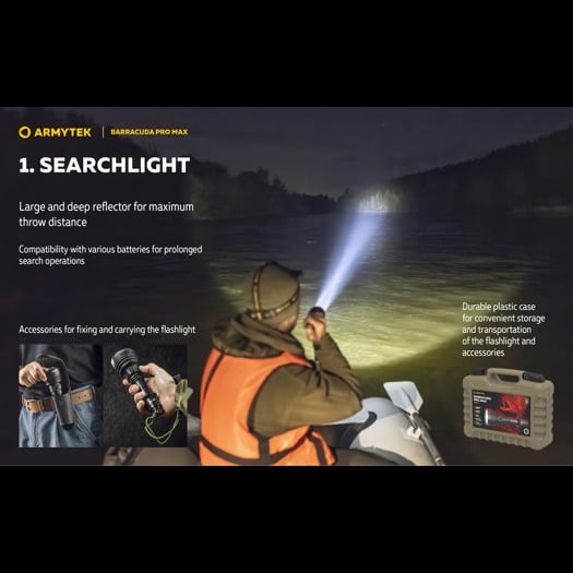 Armytek Barracuda Pro Max Magnet USB PCB White