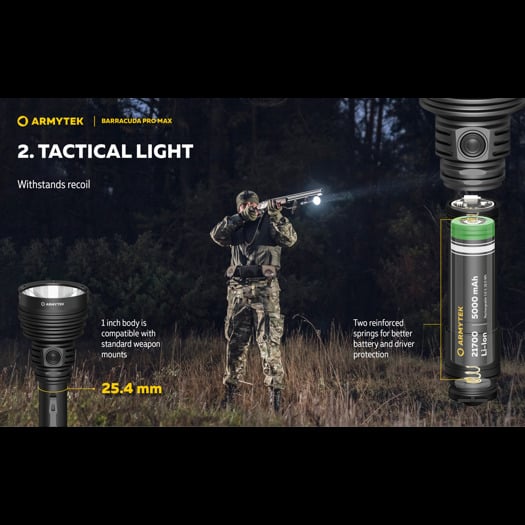 Armytek Barracuda Pro Max Magnet USB PCB White