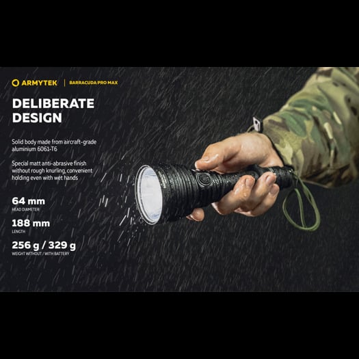 Armytek Barracuda Pro Max Magnet USB PCB White