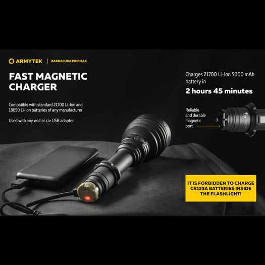 Armytek Barracuda Pro Max Magnet USB PCB White