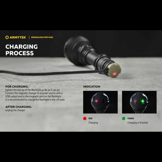 Armytek Barracuda Pro Max Magnet USB PCB White