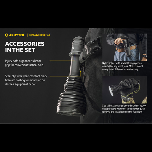 Armytek Barracuda Pro Max Magnet USB PCB White
