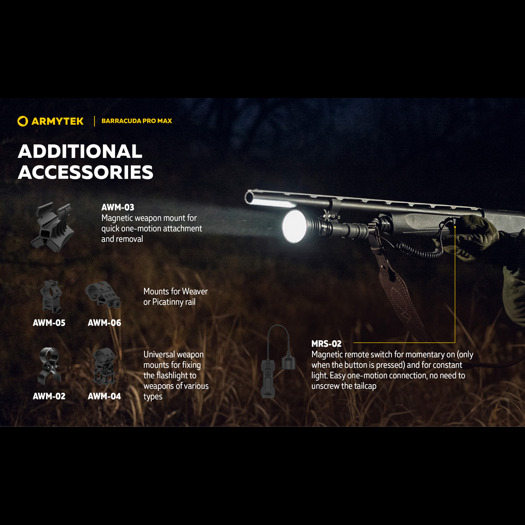 Armytek Barracuda Pro Max Magnet USB PCB White