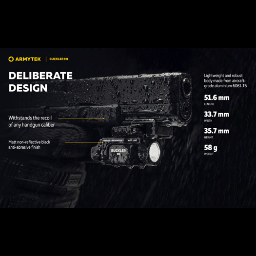 Latarka taktyczna Armytek Buckler M1 White