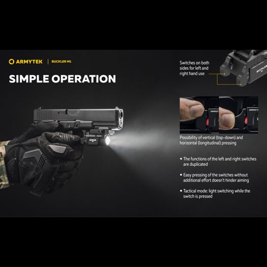 Armytek Buckler M1 White tactical flashlight