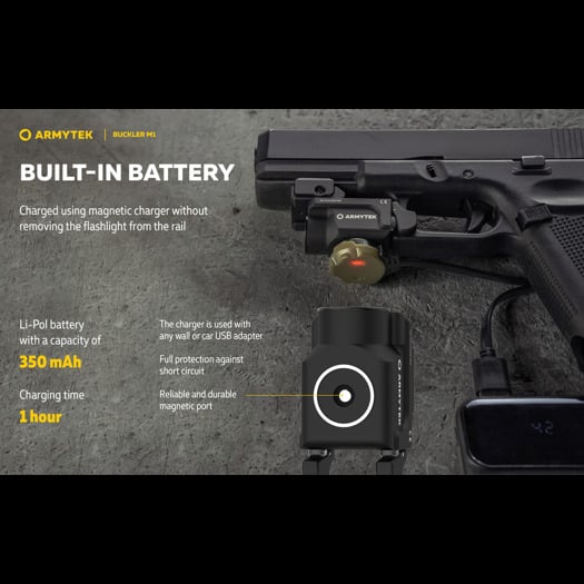 Armytek Buckler M1 White tactical flashlight