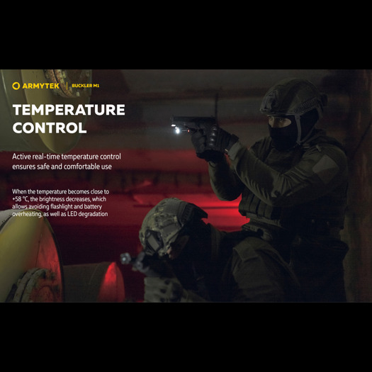 Armytek Buckler M1 White פנס כיס טקטי
