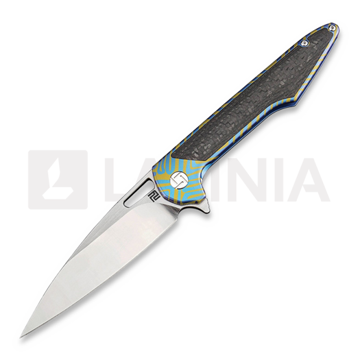 Saliekams nazis Artisan Cutlery Archaeo Framelock, Blue/Gold